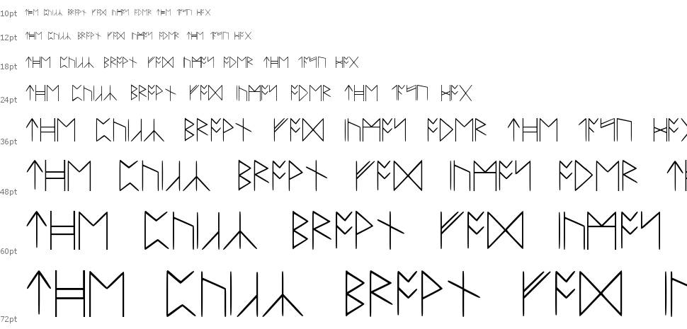 Standard Celtic Rune Extended písmo Vodopád