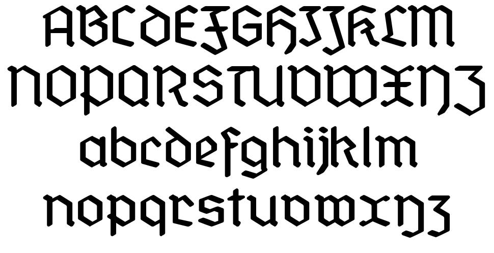 Standard Graf font Örnekler