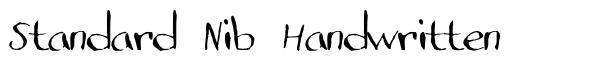 Standard Nib Handwritten font