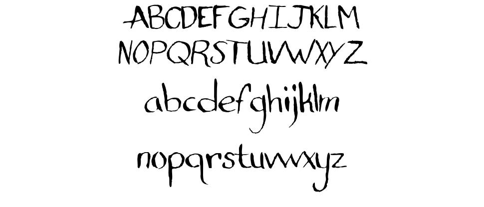 Standard Nib Handwritten fonte Espécimes