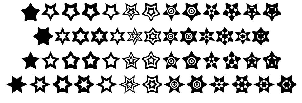 Star Things font specimens