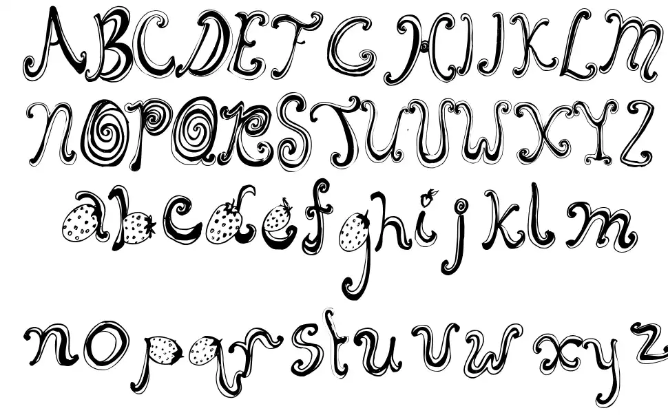 Starberry Swirl Delightfont specimens