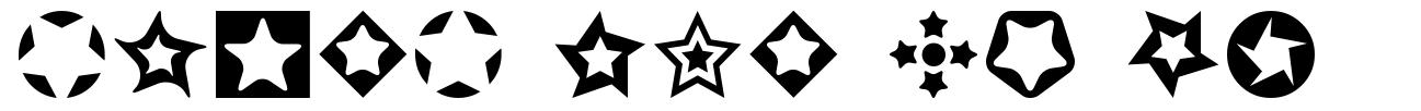 Stars for 3D FX 字形