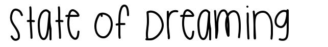 State Of Dreaming schriftart
