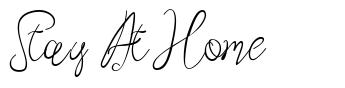 Stay At Home schriftart