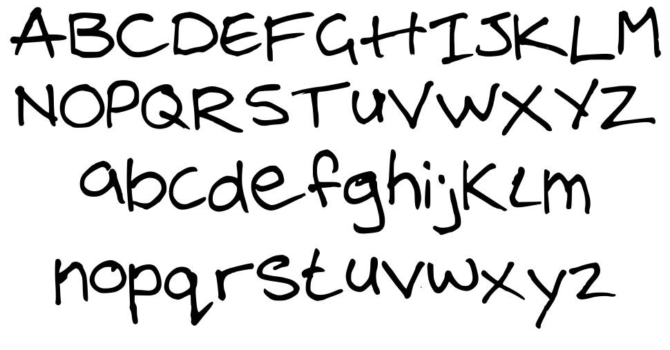 Steelgohsts Handwriting písmo Exempláře