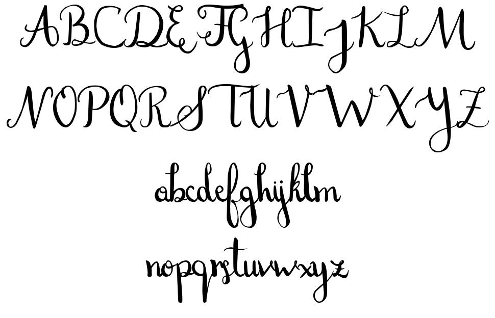 Stefania font Örnekler