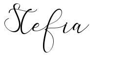 Stefia шрифт