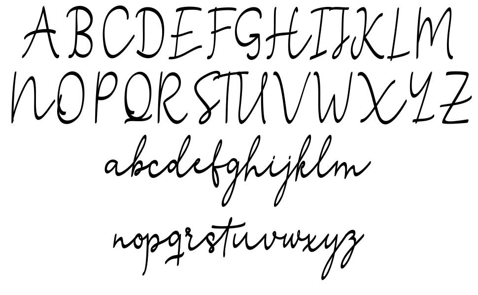 Stefian Script font Örnekler