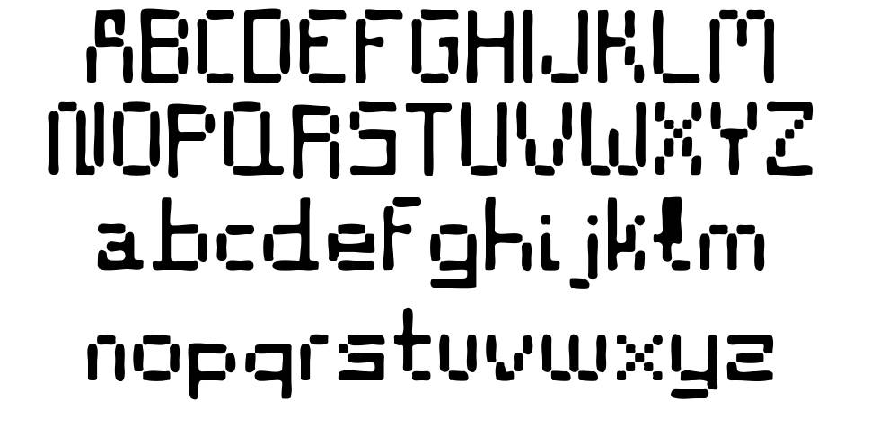 Stencil 8bit フォント 標本