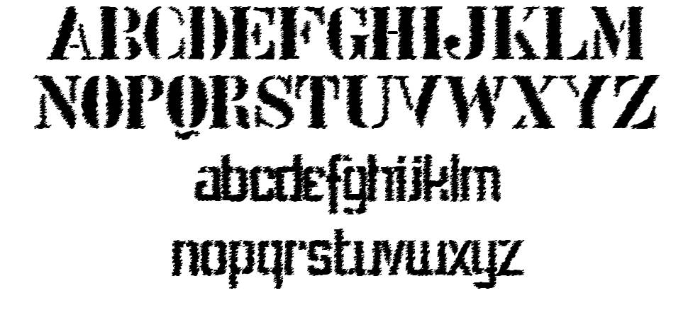 Stencil Intellecta Trash フォント 標本
