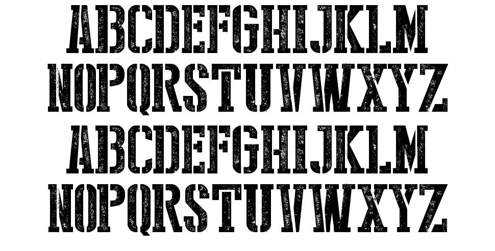 Stencil Style New font specimens