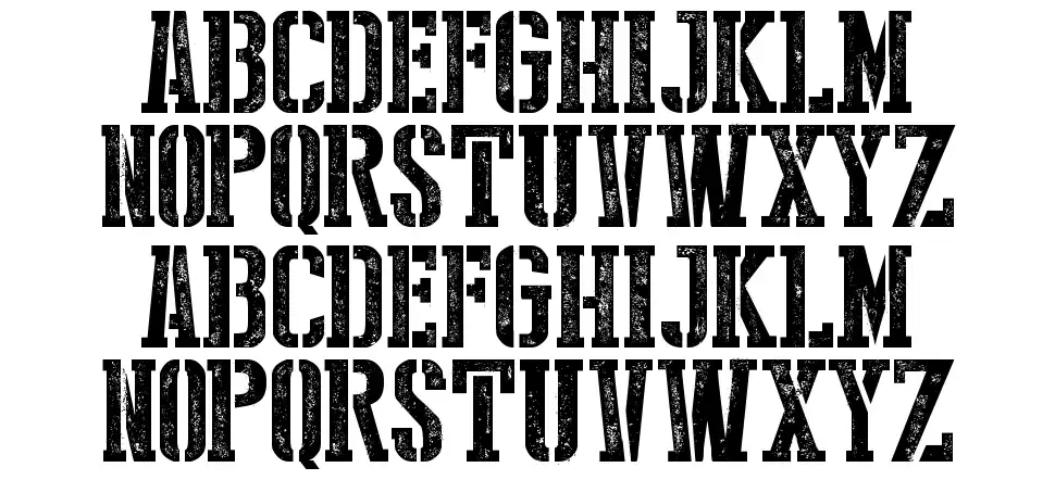 Stencil Style Newfont specimens