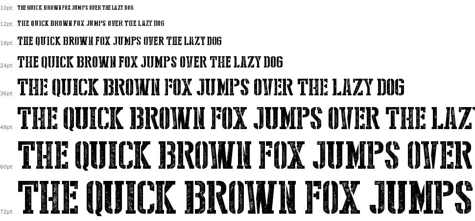 Stencil Style New font Waterfall
