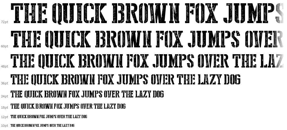 Stencil Style Newfont waterfall