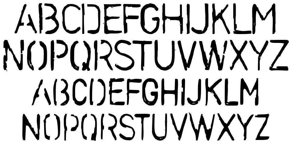 Stencilcase 字形 标本