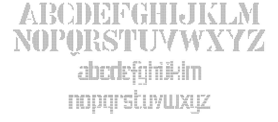 Stencix písmo Exempláře