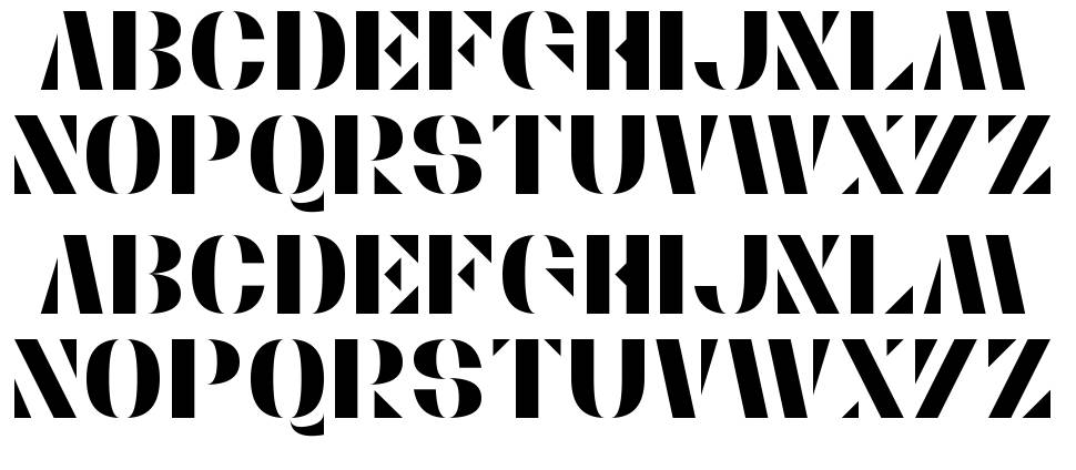 Stencylette font Örnekler