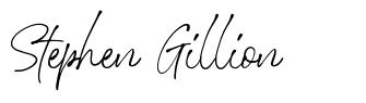 Stephen Gillion 字形