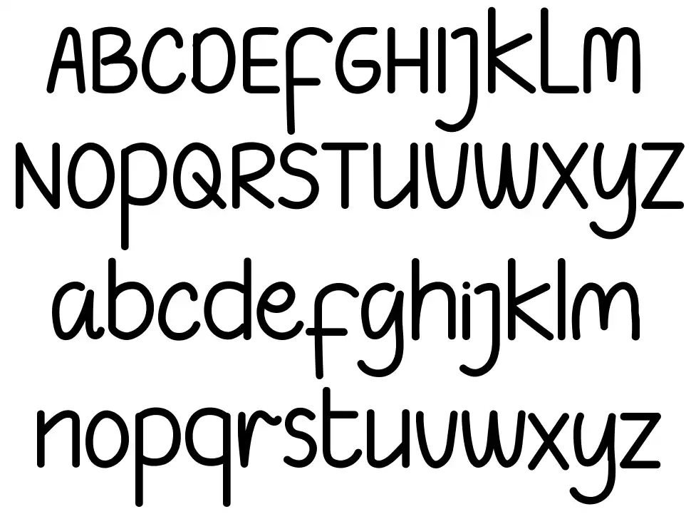 Stepped font specimens