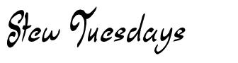 Stew Tuesdays font