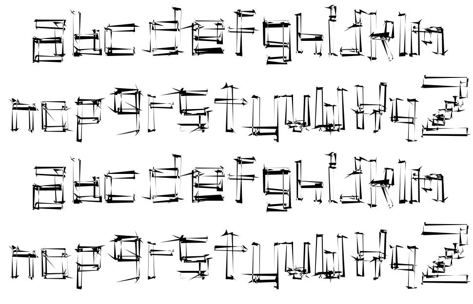 Stickchop font specimens
