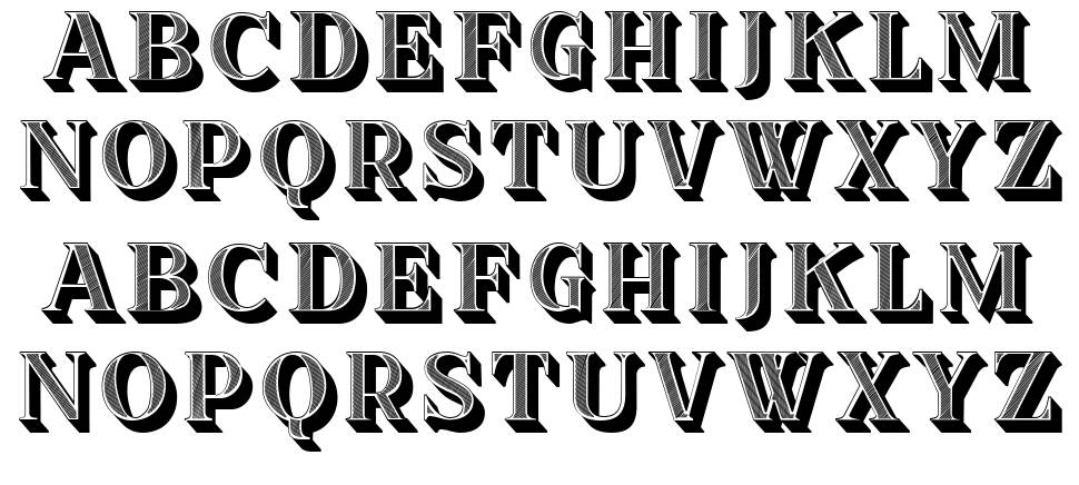 Sticker font specimens