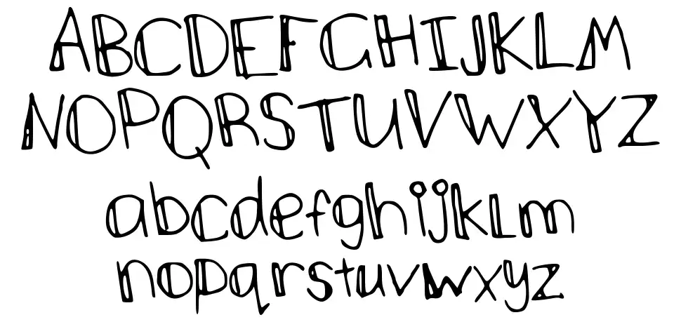 Stickman font specimens