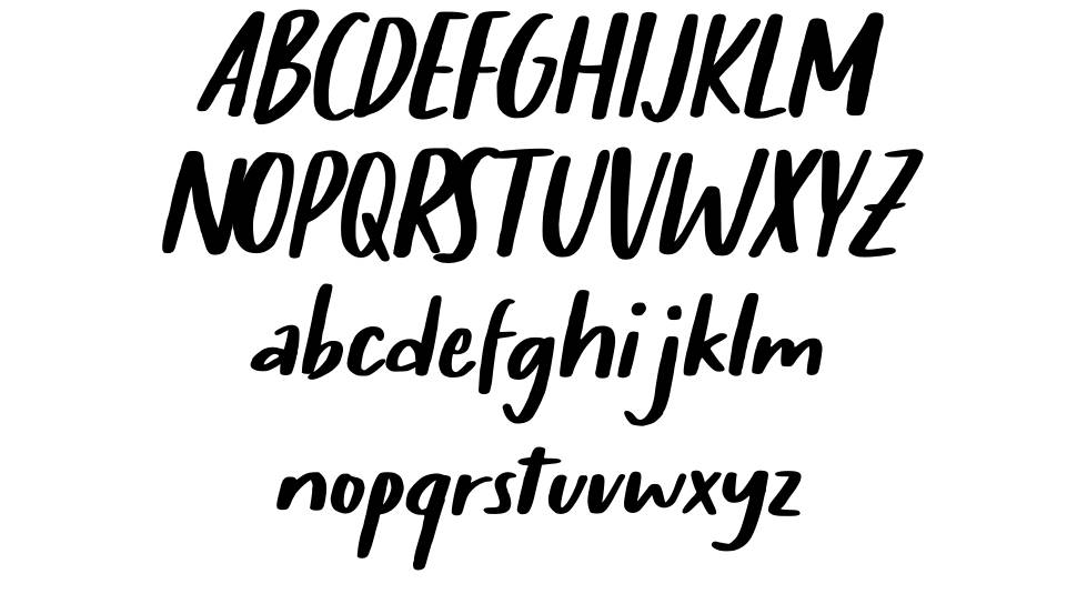 Sticky Buttercup font Örnekler