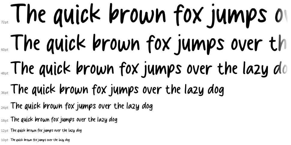 Sticky Memofont waterfall