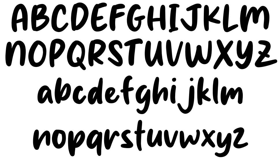 Sticky Sans font Örnekler