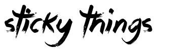 Sticky Things font