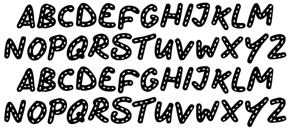 Stitchy Missyfont specimens