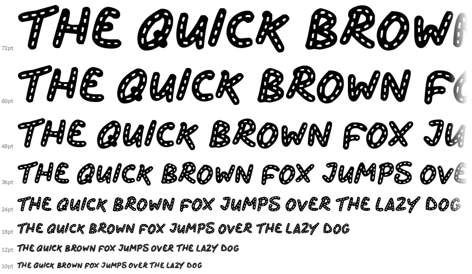 Stitchy Missyfont waterfall
