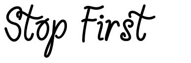 Stop First font