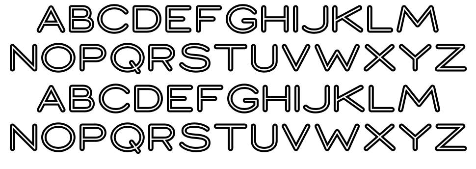 Stormline font specimens