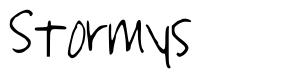 Stormys font
