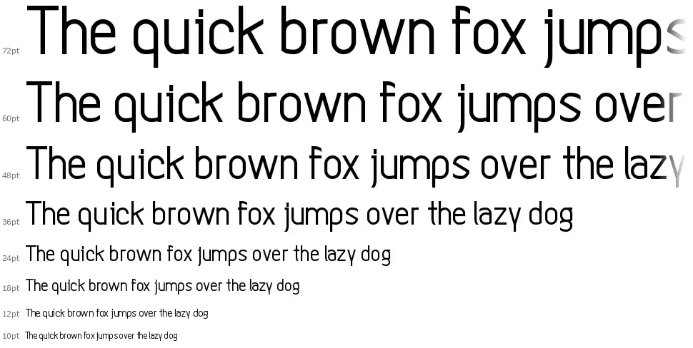 Straightforwardfont waterfall