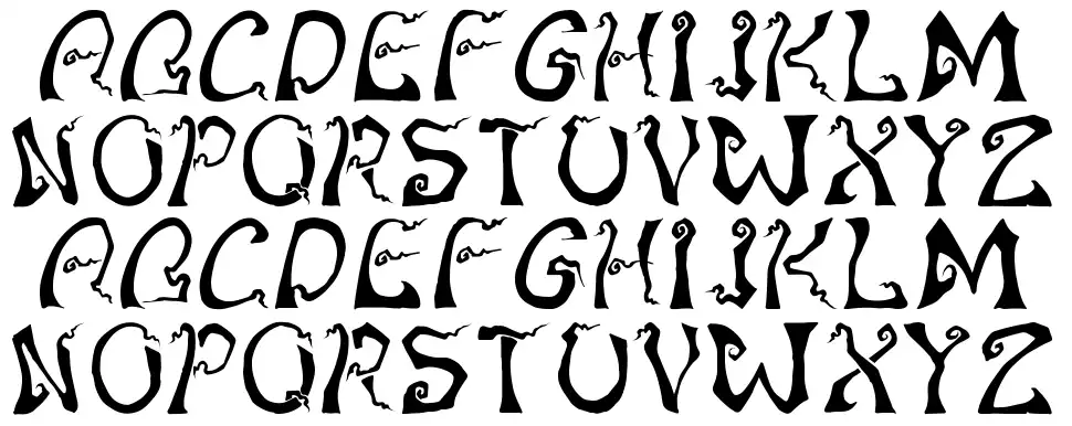 Stranglethornfont specimens