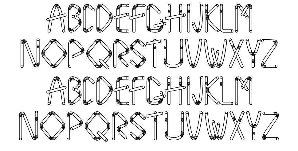 Straw Letters font specimens