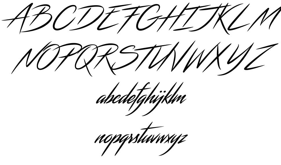 Streamster font specimens
