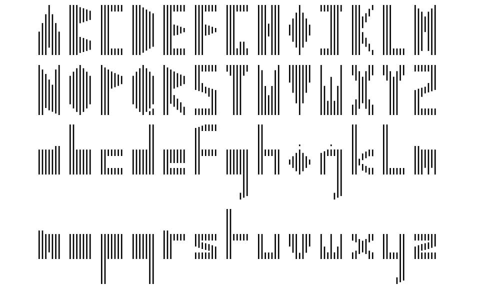 Stribaton font Örnekler