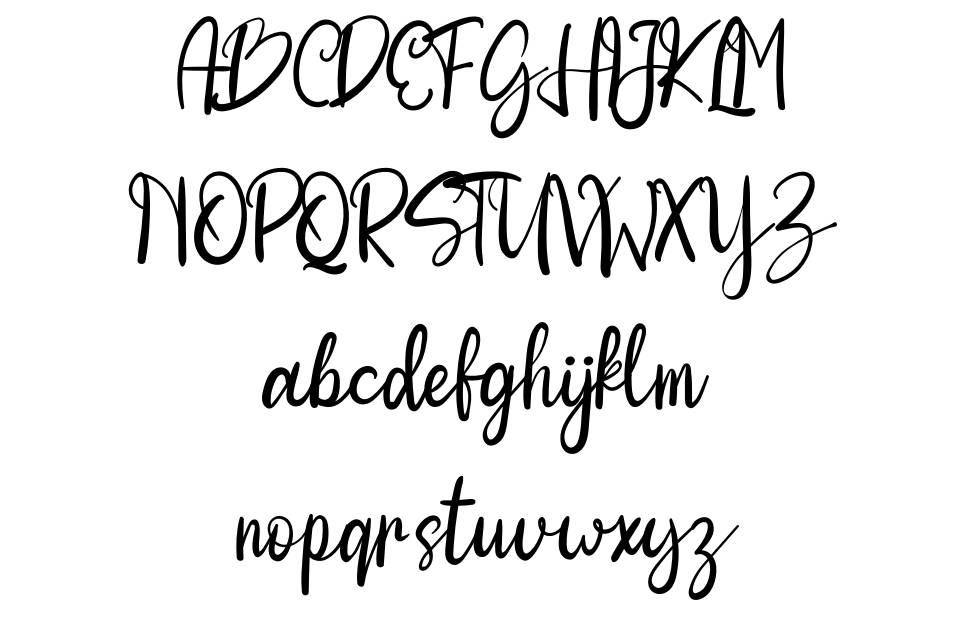 Stright Light font Örnekler