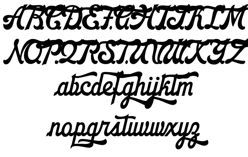 Strikers Script font specimens