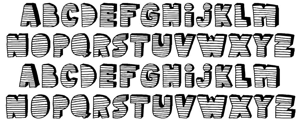 Stripe 3D font Örnekler