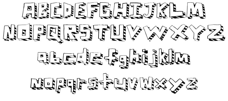 Stripefest font specimens