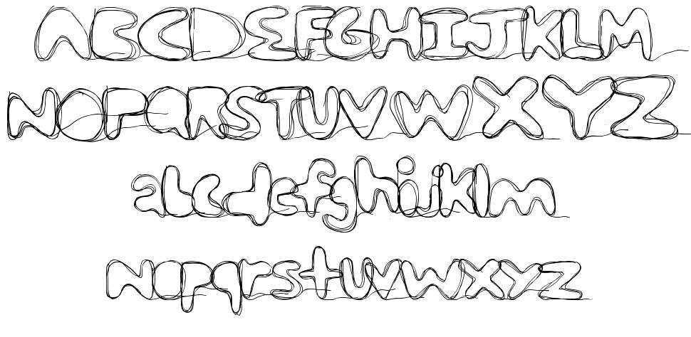Strungout font specimens