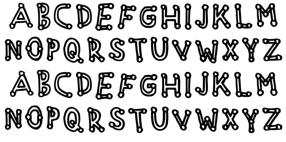 Studded Freeline フォント 標本