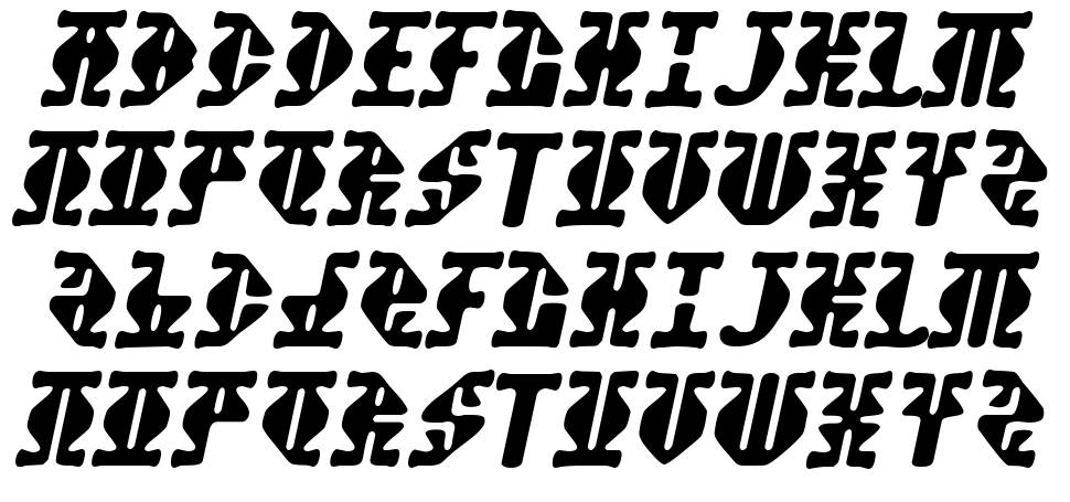 Stupefaction-Regular font specimens