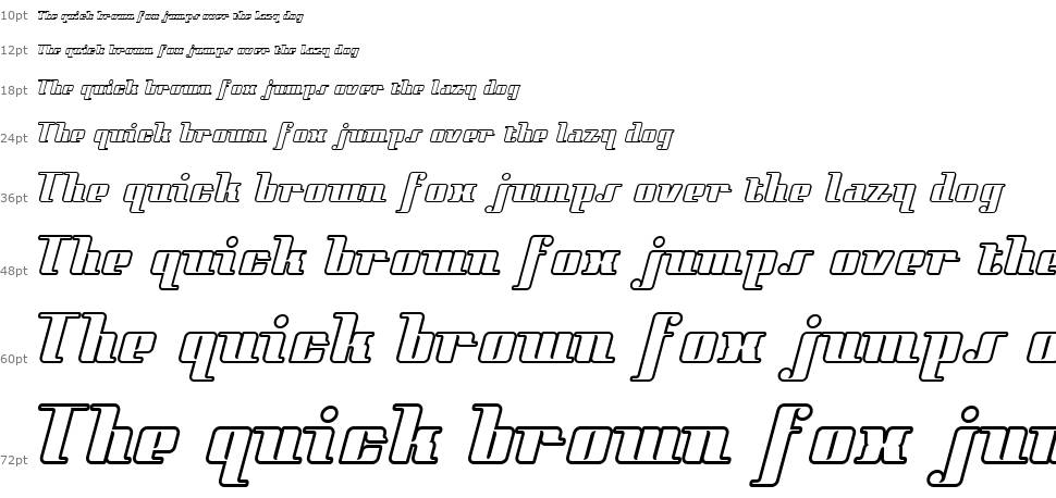 Style Liner font Waterfall